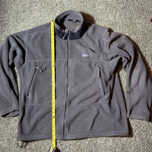 Patagonia fleece XL jacket power grid fabric grey 2005 USA
